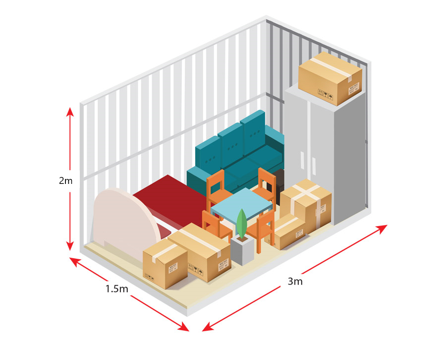 Bomb Shelter Size furniture and box storage